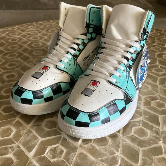 Demon Slayer Giyu High Blue Sneakers (42) - Picture 3 of 11